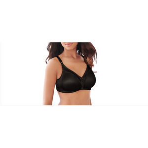 Bali Womens Double Support Wire-Free Bra, Black Size 40DD 1020
